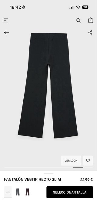 Pantalón de traje negro talla 32
