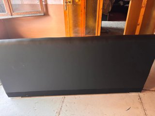 Sofá peluquería sintético negro/gris