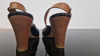 Zapatos SCAPA piel destalonados tacón madera