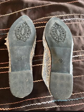 Zapatos de fiesta plateados talla 38