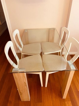 Mesa Comedor Cristal 140x80cm