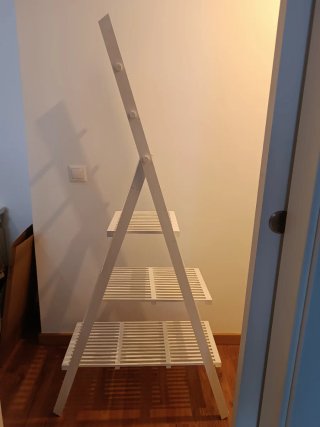 Escalera baño toallero madera