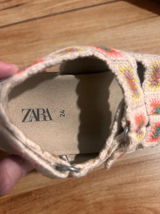 Sandalias Zara Niña Talla 24 Crochet Flores