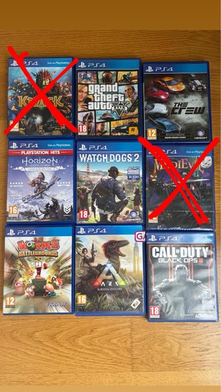 Pack 7 Juegos PS4: GTA V, Horizon, Watch Dogs 2