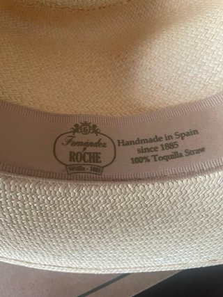 Sombrero Panamá Fernández Roche, cinta color teja
