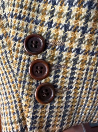 Chaqueta cuadros marrón y verde