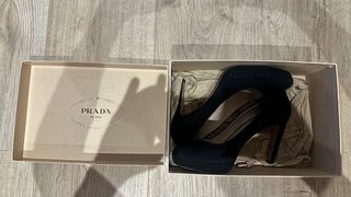 Stivali Prada Camoscio Nero Taglia 40