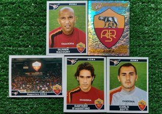 5 figurine calciatori Panini Roma 2004/05