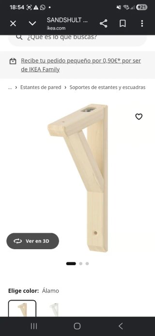 2 Baldas Bergshult IKEA + 4 Soportes Madera