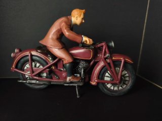 Miniatura Tintín en Moto