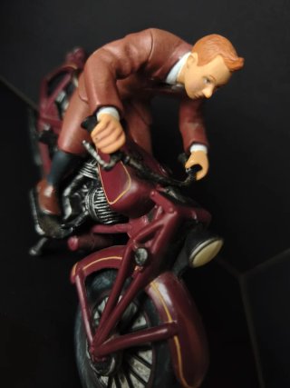 Miniatura Tintín en Moto