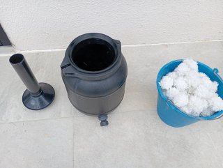 Depuradora piscina bolas algodón.