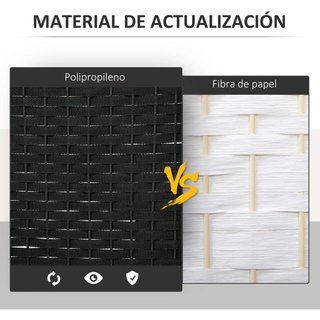 Biombo 4 Paneles Plegable 160x170 Negro Hogar
