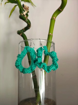 Pendientes Esmeralda con volantes