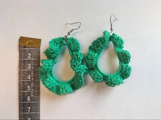 Pendientes Esmeralda con volantes