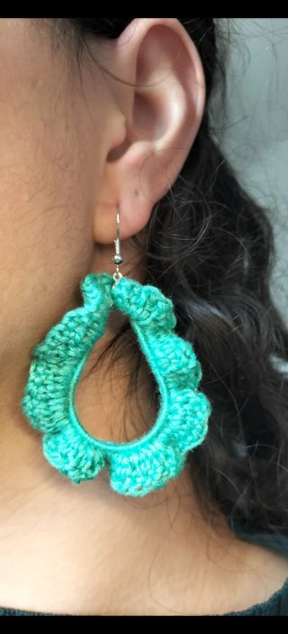 Pendientes Esmeralda con volantes