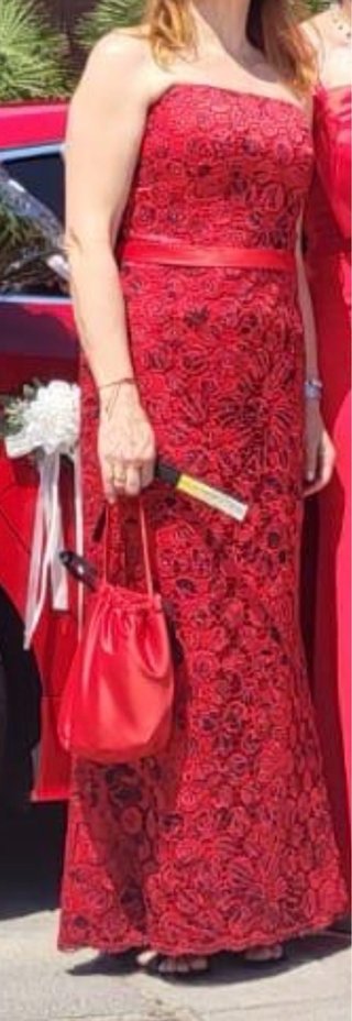 Vestido de fiesta Pronovias rojo
