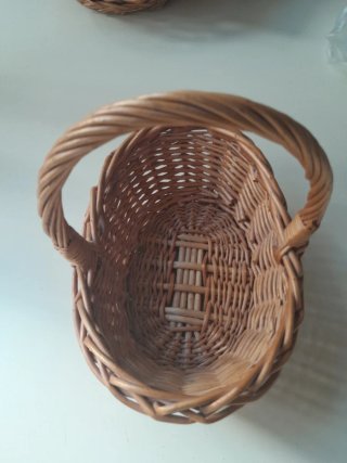 Cesta mimbre vintage 1986