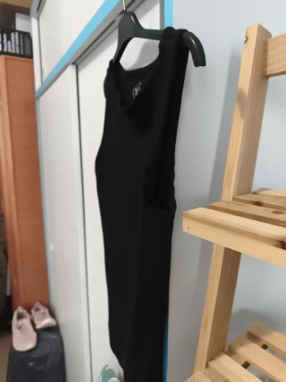 Camiseta sin mangas TEV canalé negra