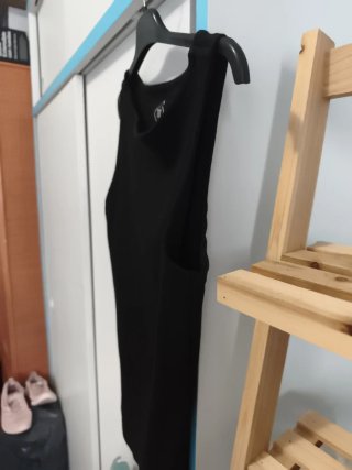 Camiseta sin mangas TEV canalé negra