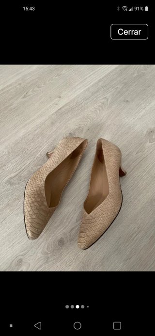 Zapatos de tacón beige mujer PLATINO