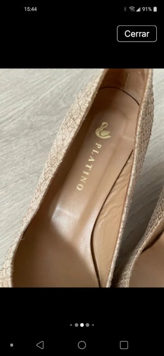 Zapatos de tacón beige mujer PLATINO