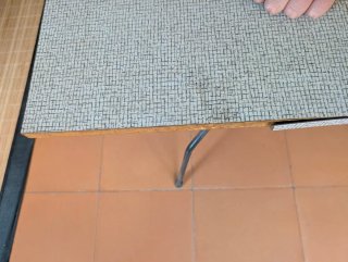 Mesa vintage de centro o sofá beige y gris
