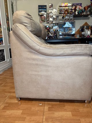 Sofá de tela beige 2 plazas