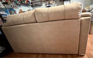Sofá de tela beige 2 plazas