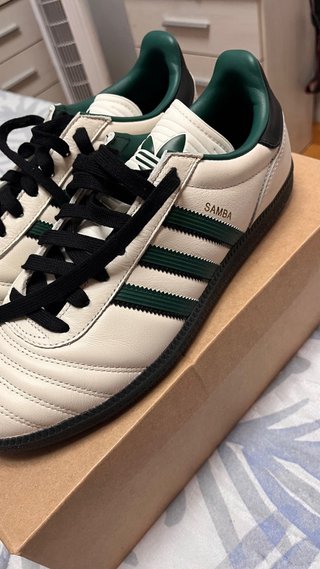 Adidas Samba Blancas y Verdes Talla 43/5