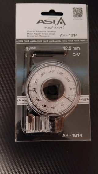 Llave dinamométrica 1/4 5-25 Nm + goniómetro.