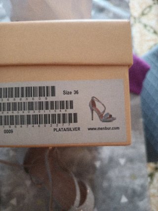 Zapatos de fiesta plateados Menbur talla 36