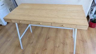 Escritorio Ikea Lillasen Bambú y Metal