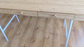 Escritorio Ikea Lillasen Bambú y Metal