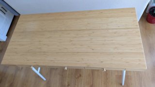 Escritorio Ikea Lillasen Bambú y Metal