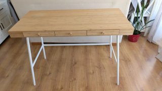 Escritorio Ikea Lillasen Bambú y Metal