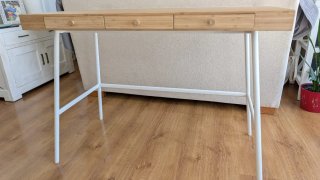 Escritorio Ikea Lillasen Bambú y Metal