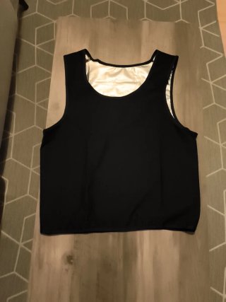Camiseta Sauna Negra con Interior Satinado