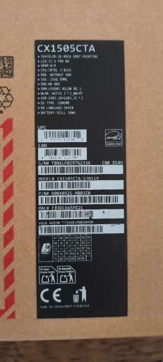 Portátil Asus Chromebook Gris