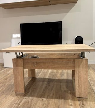 Mesa de salón elevable madera