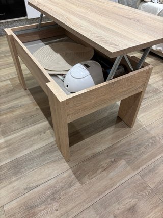 Mesa de salón elevable madera
