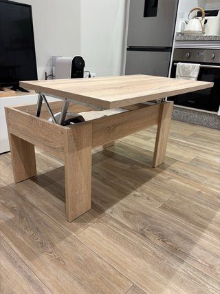 Mesa de salón elevable madera
