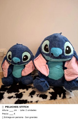 Lote de 2 Peluches Stitch