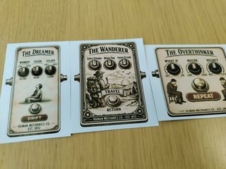 Pedales de guitarra absurdos (3 pegatinas)