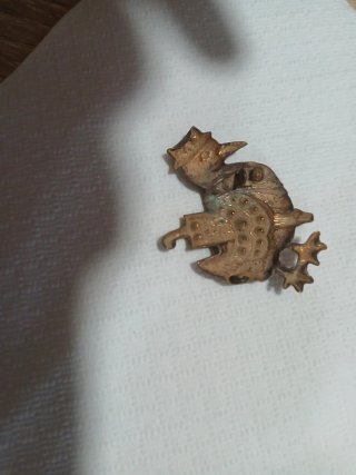 Broche vintage pato con sombrero