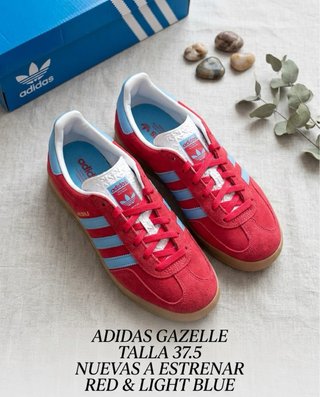 Adidas Gazelle Talla 37.5 Rojas y Azul