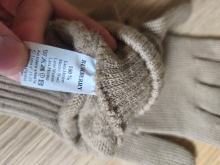 Guantes Burberry Beige y marrón