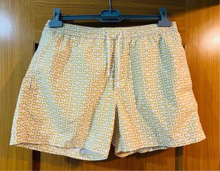 Bañador Zara estampado blanco y amarillo