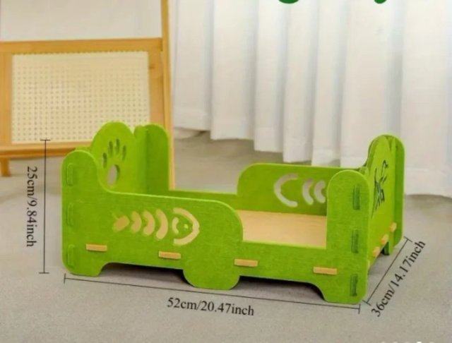 Cama Rascadora Gatos Doble Capa Verde