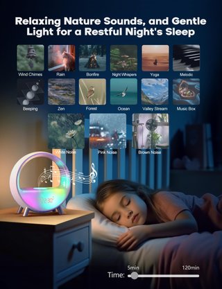 Despertador Carga Inalámbrica 15W Multicolor